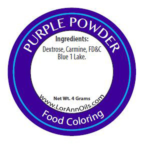 Purple Powder Food Color Ingredients