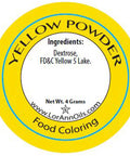 Yellow Powder Food Color Ingredients