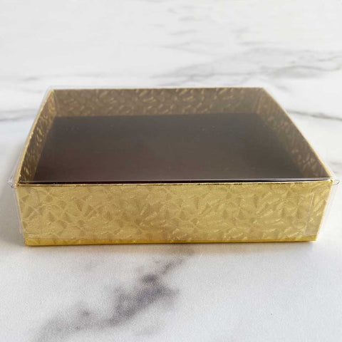 Quarter pound gold candy box with lid