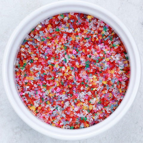 Rainbow Mix Coarse Sugar Crystals | Cookie Sprinkles | Sugar Sprinkles