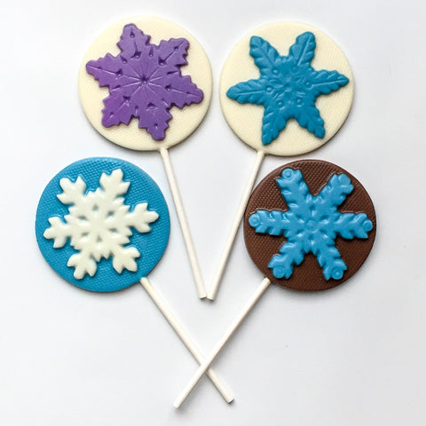 Round Snowflake Pop Candy Molds - Confectionery House