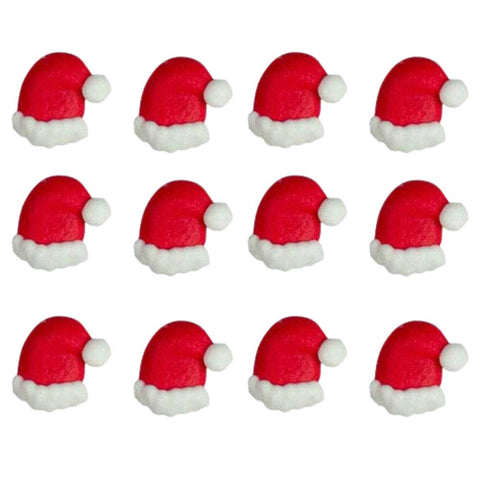 Santa hat icing decorations
