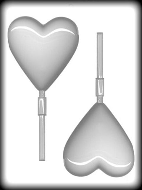 Large Smooth Heart Pop Hard Candy Mold