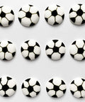 Soccer ball royal icing decorations