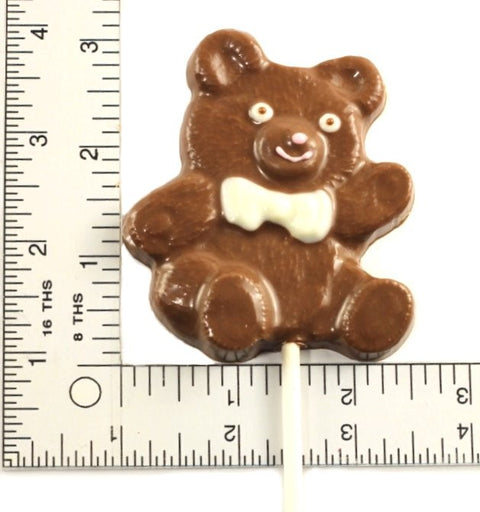 Teddy Bear With Bow Lollipop Chocolate Mold