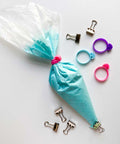 Tipless piping bags |Icing bag ties | Icing bag clips