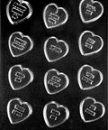 Candy Heart Sayings Pieces Mold 