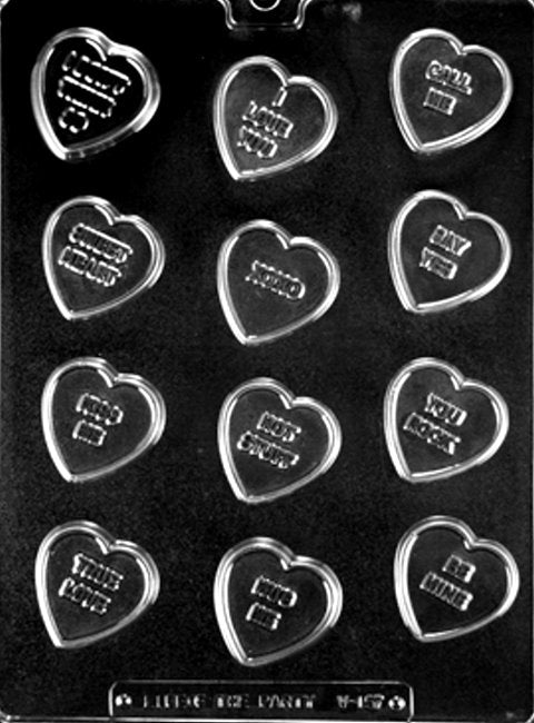 Candy Heart Sayings Pieces Mold - Confectionery House