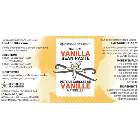 Natural Vanilla Bean Paste Label