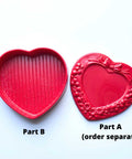 XL Personalized Heart Pour Box Chocolate Mold