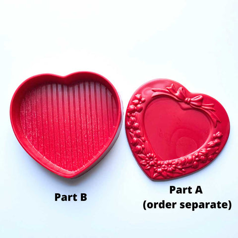 XL Personalized Heart Pour Box Chocolate Mold