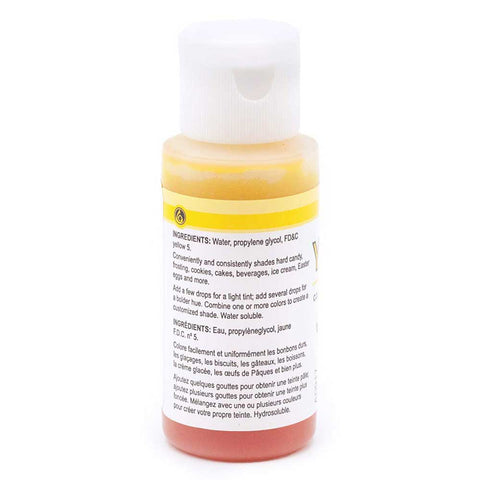 Yellow Liquid Food Color Label